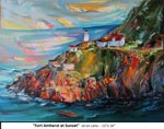 Fort Amherst at Sunset, Oil on Canvas